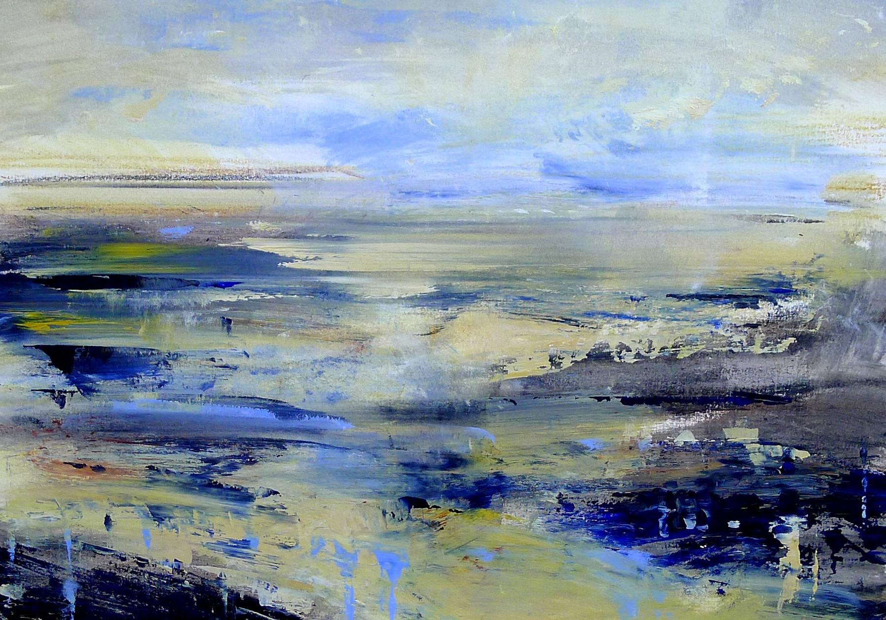 River Exe Estuary, James Tatum, Original Abstract Painting, Devonshire Art