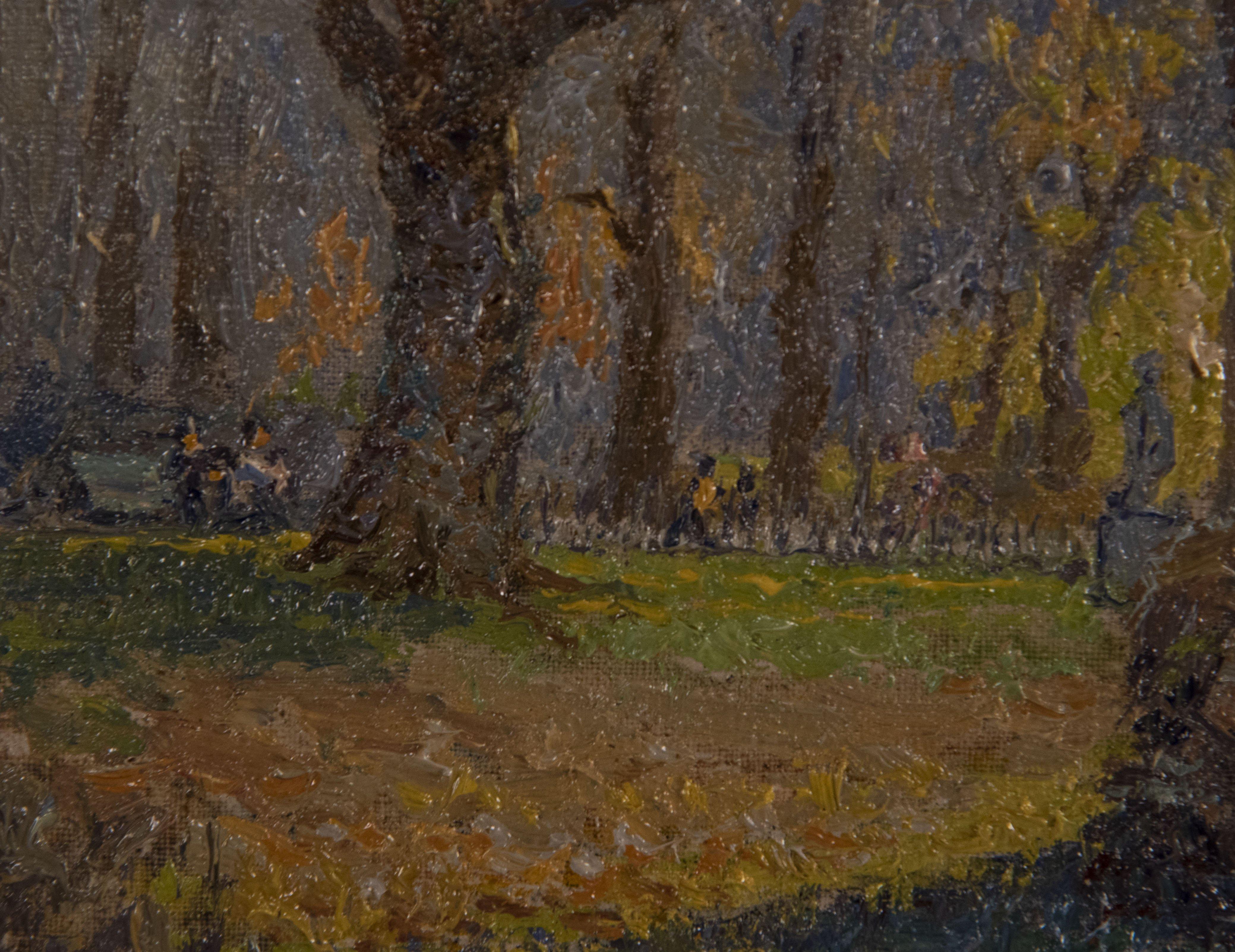 Luxembourg Gardens - Black Landscape Painting by James Taylor Harwood