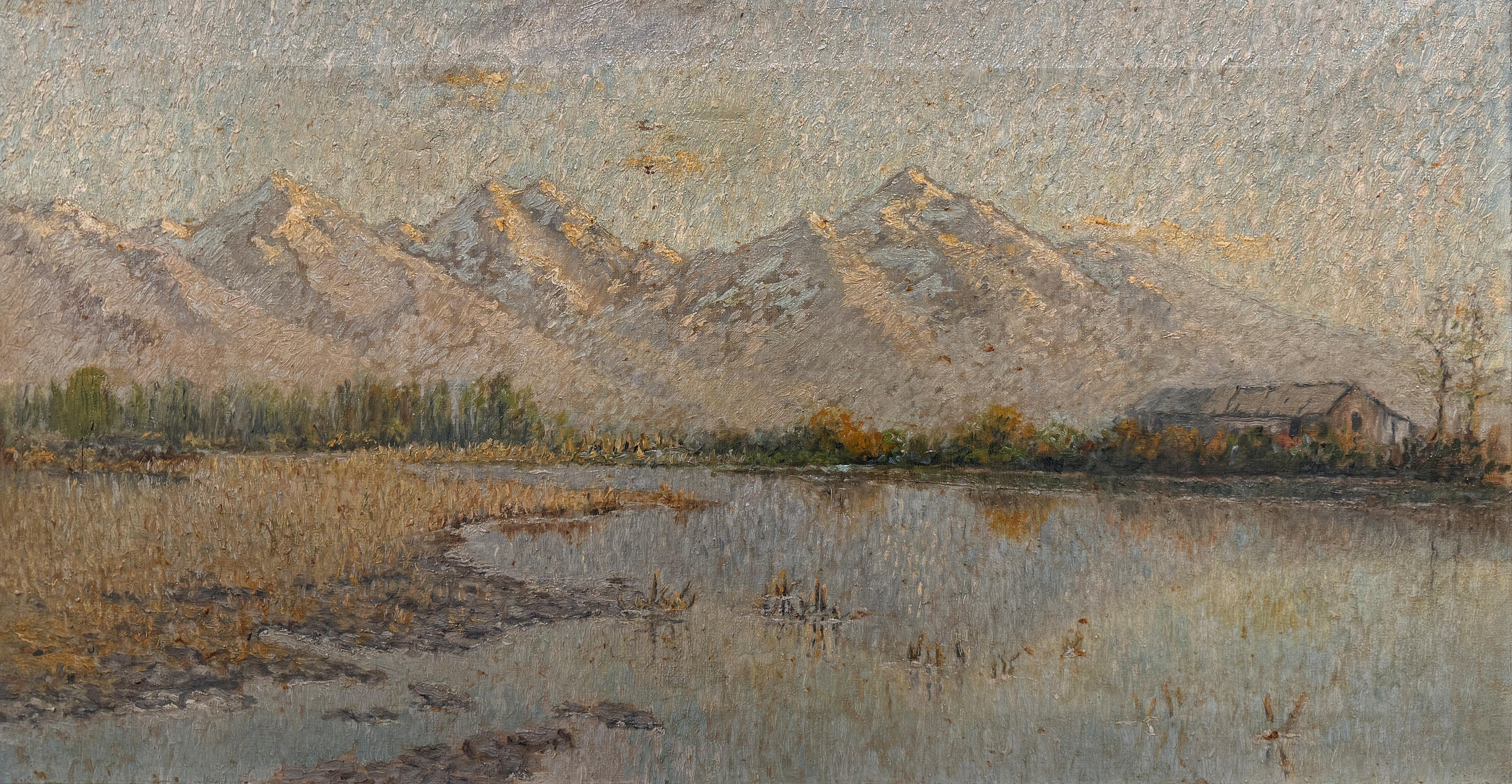 James Taylor Harwood
Wasatch Range, Utah
Inschrift "Wasatch Range, Utah" auf der Bahre
Öl auf Leinwand
16 x 31 Zoll

Provenienz
Blanche M. Swan
Private Collection'S
Bob & Sandra Inwright, durch Abstammung


James Taylor Harwood wurde am 8. April