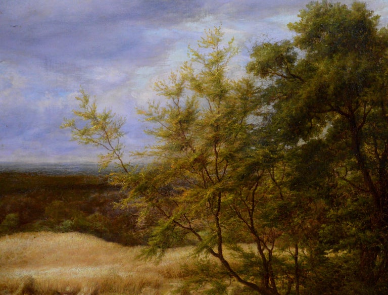 Reaping - Very Large 19th Century Royal Academy English Landscape Oil Painting  For Sale 6