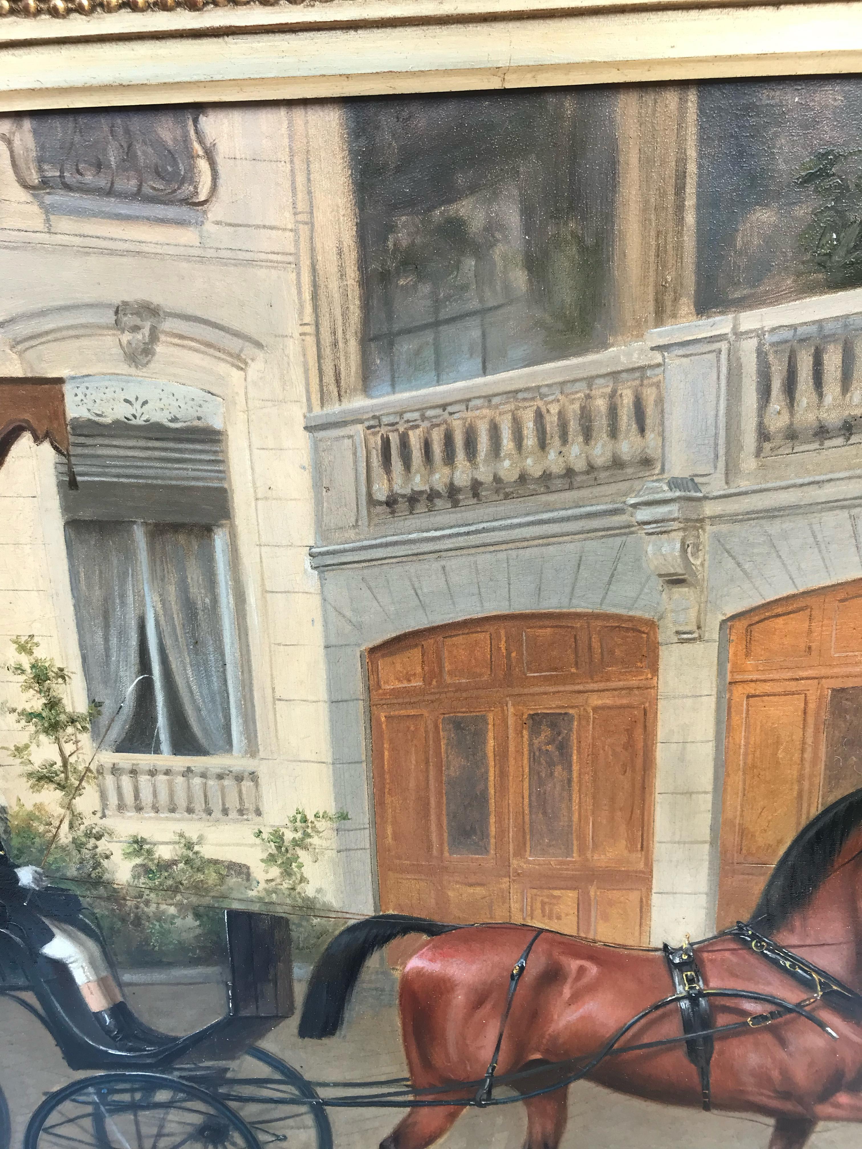 Horse Carriage in the Bourgeoise Yard  For Sale 6