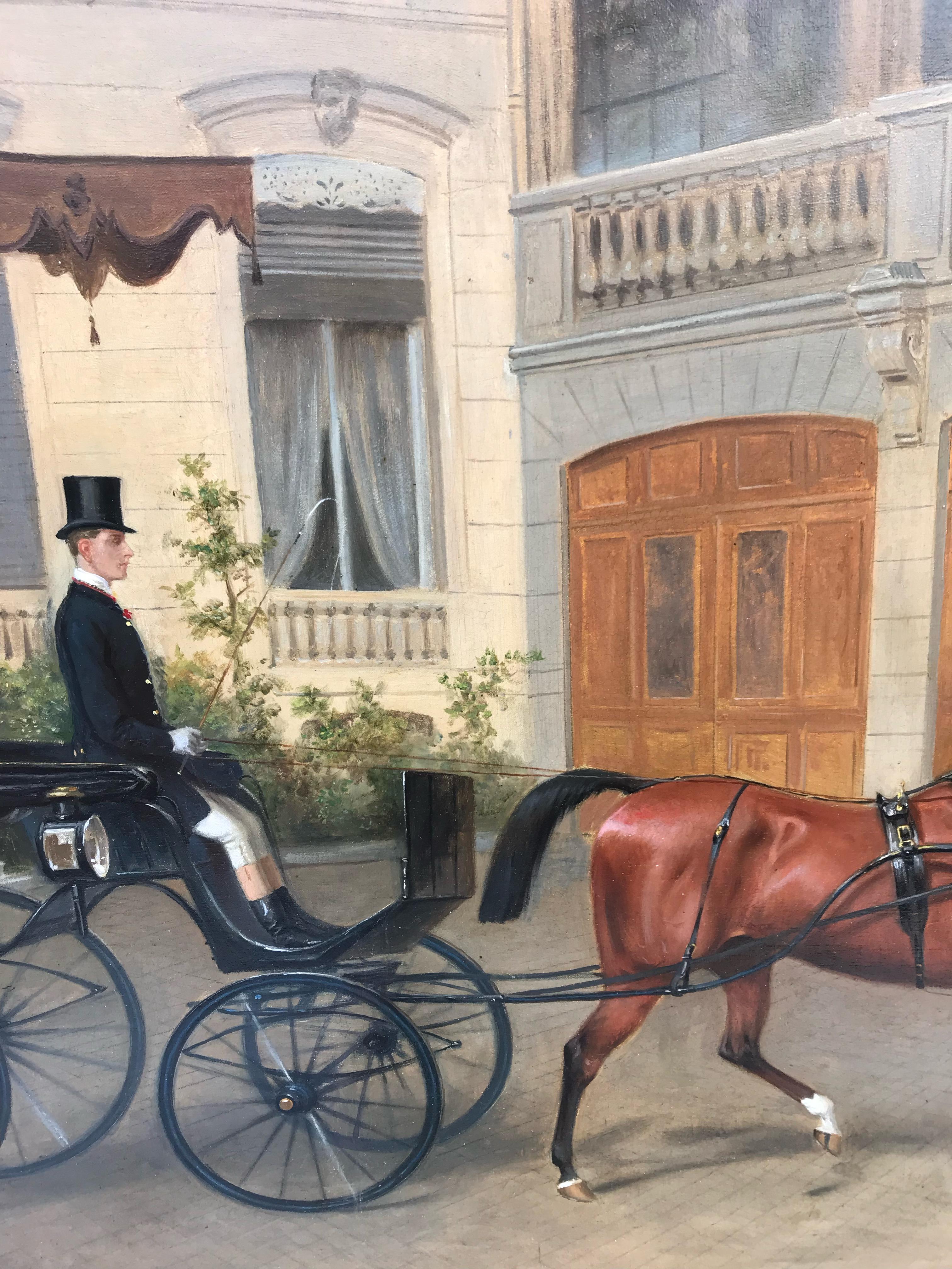 Horse Carriage in the Bourgeoise Yard  For Sale 5