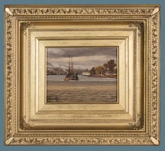 Antique View on the Delaware River Opposite Philadelphia