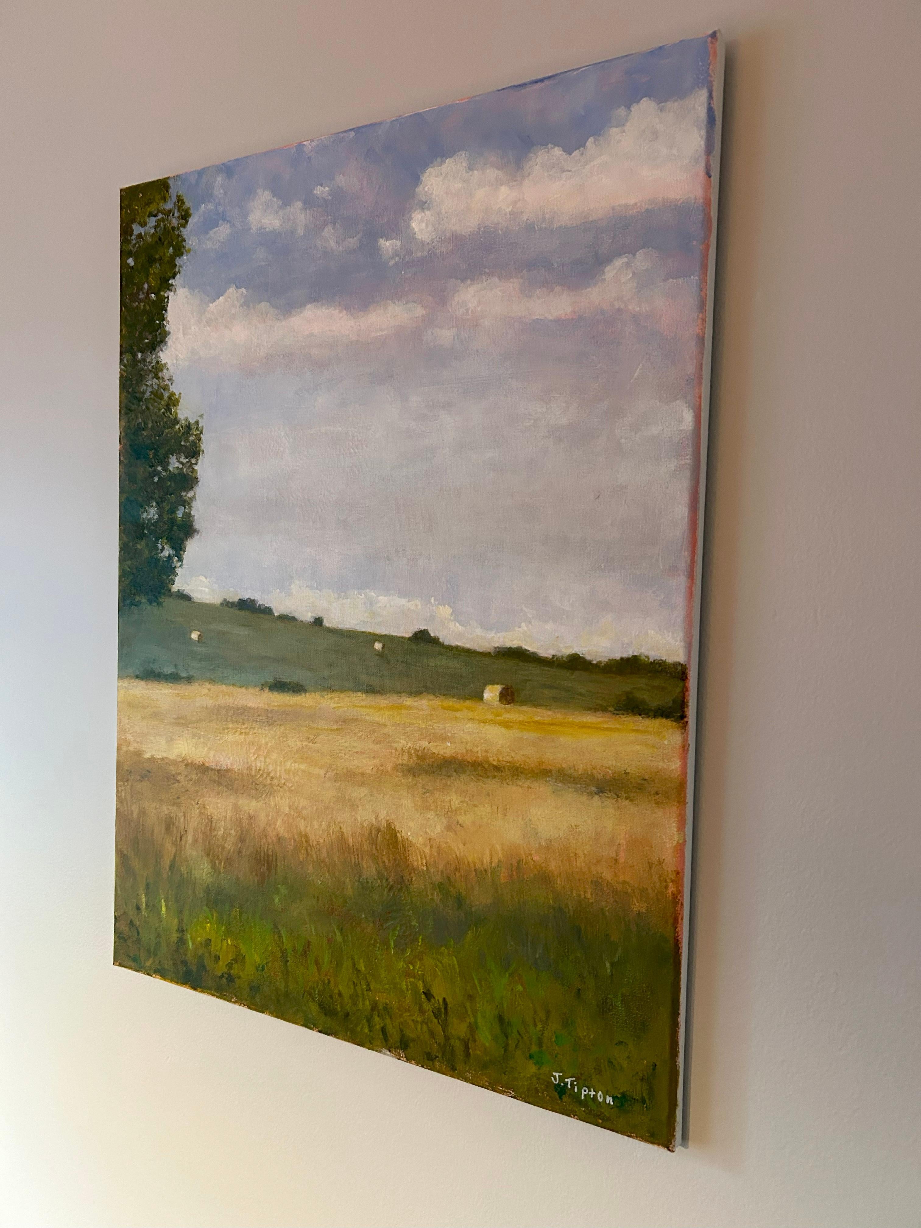 Fairland, OK, Giornata d'estate - Pittura acrilica originale di paesaggio dell'Oklahoma - Painting di James Tipton