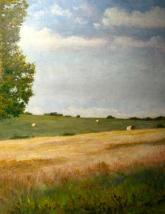 Fairland, OK, Jour d'été - Peinture originale de paysage en acrylique de l'Oklahoma