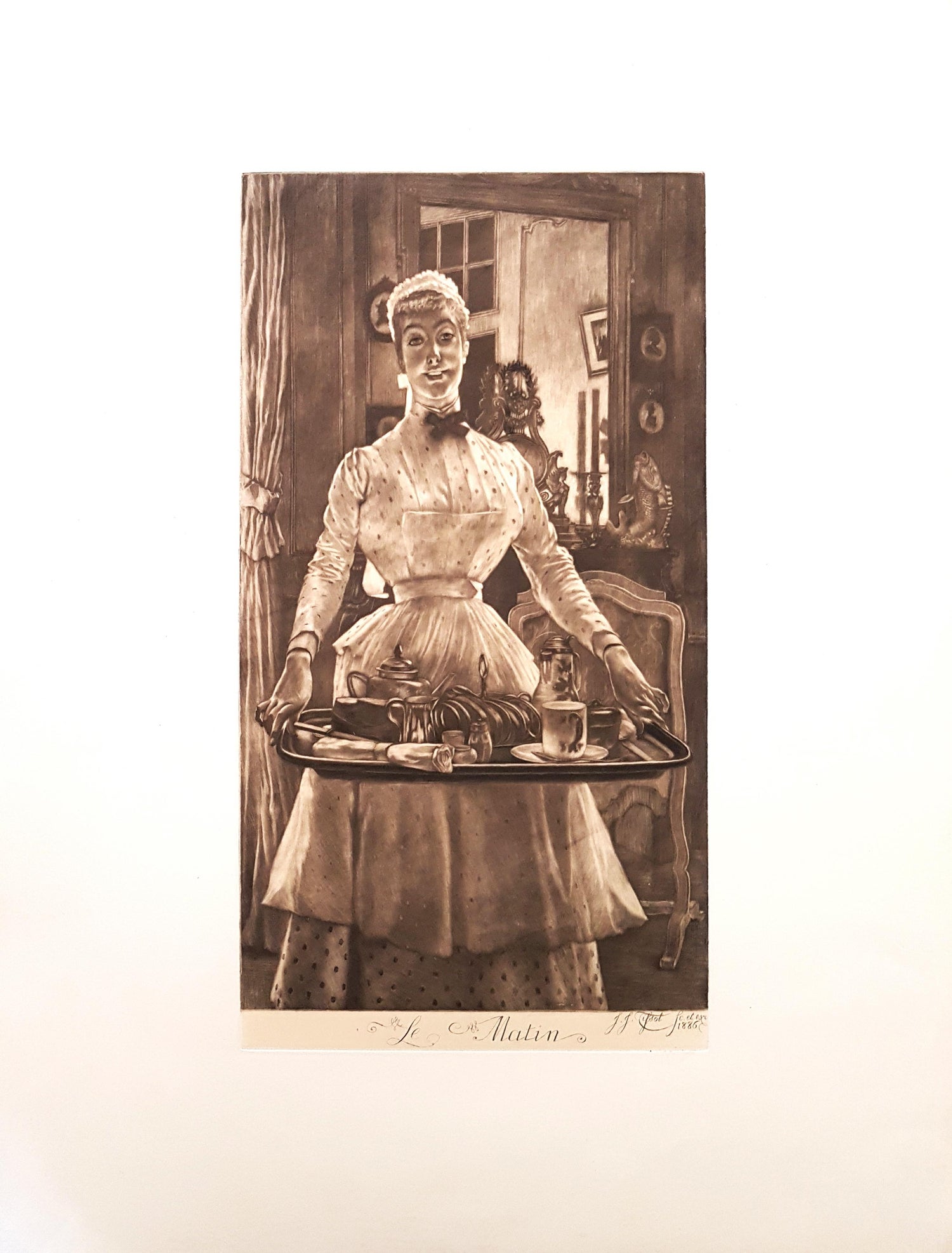 James Tissot Le Matin Original Etching By James Tissot 1886 For Sale At 1stdibs