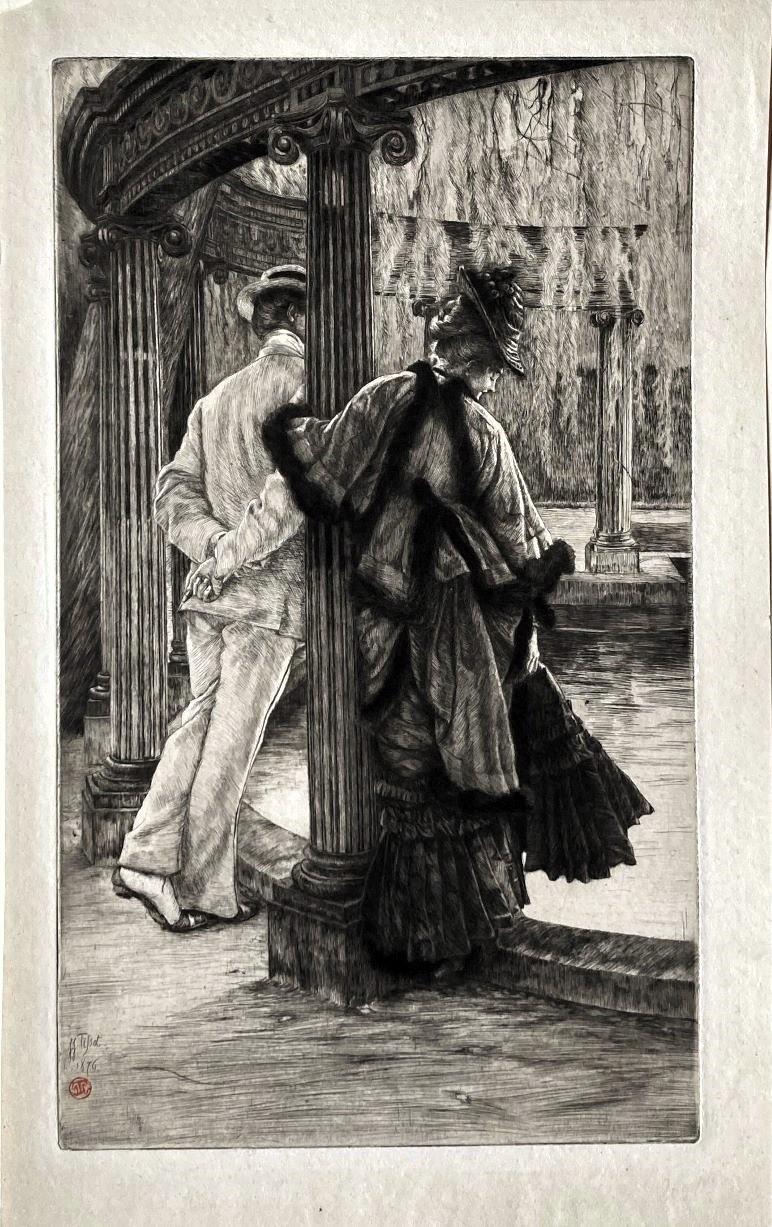 Querelle d'amoureux. (Quarreling). 1 - Print by James Tissot