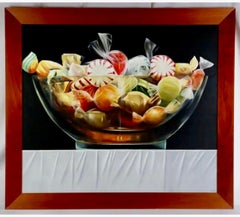Pintura al óleo original James Tormey Foto Realista Bodegón Bombonera Pop Art