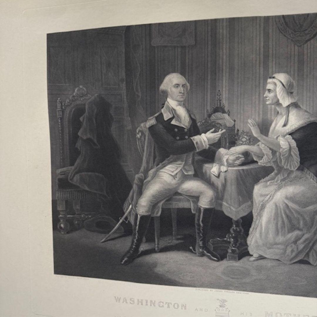 Gravur des 19. Jahrhunderts. Washington and His Mother, veröffentlicht von James Tregaskis im Angebot 1
