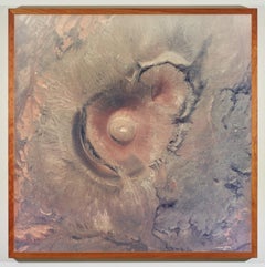 Vintage "1st Aerial Survey with 10 Camera" color aerial unique photograph Roden Crater