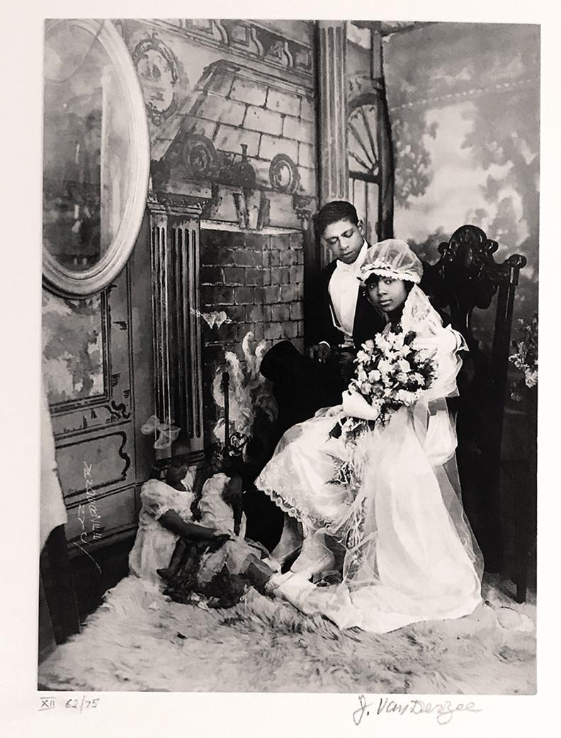 James Van Der Zee Portrait Photograph - Wedding Day, New York City, African American Photographer Harlem Renaissance 