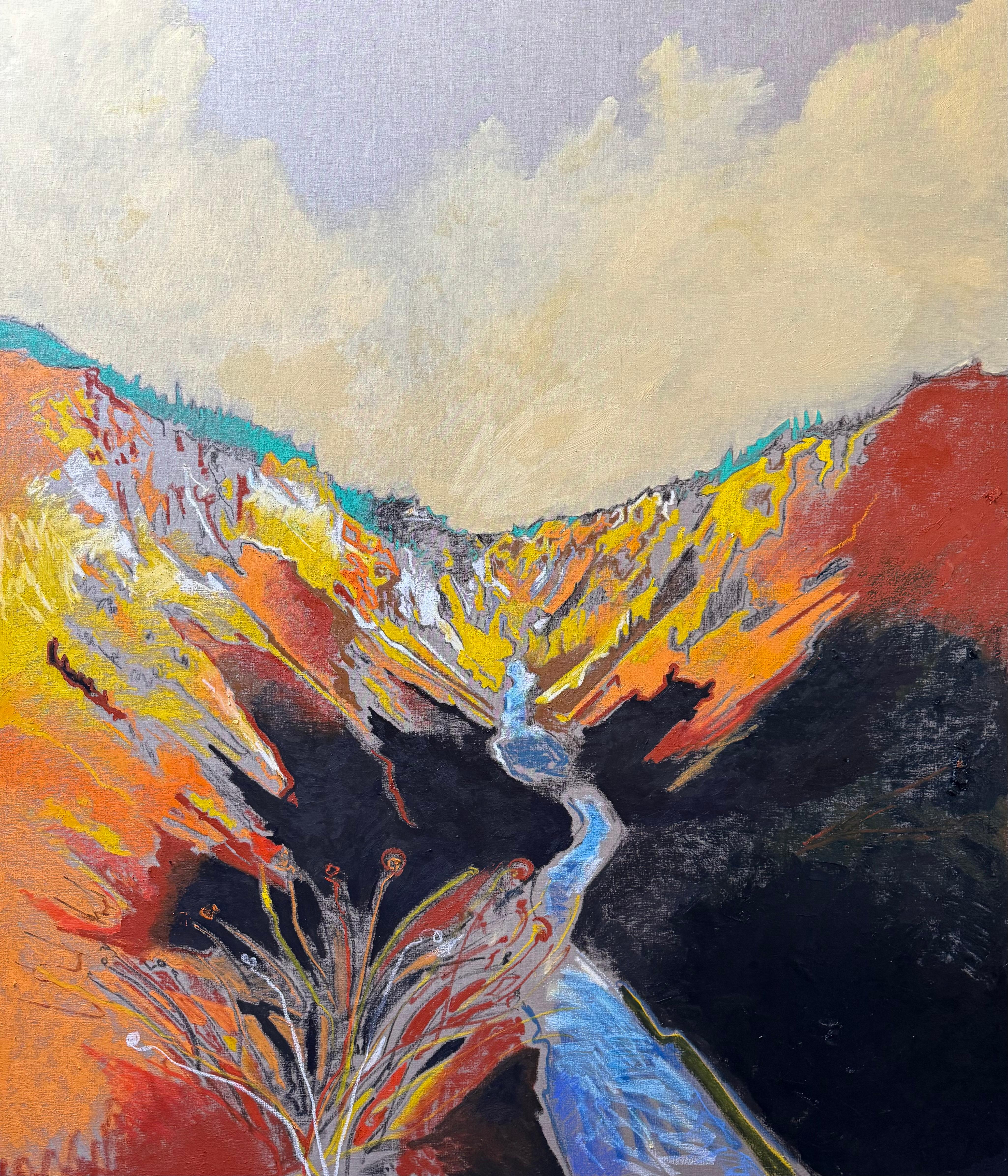 James Vaulkhard Landscape Painting - Yellowstone Canyon