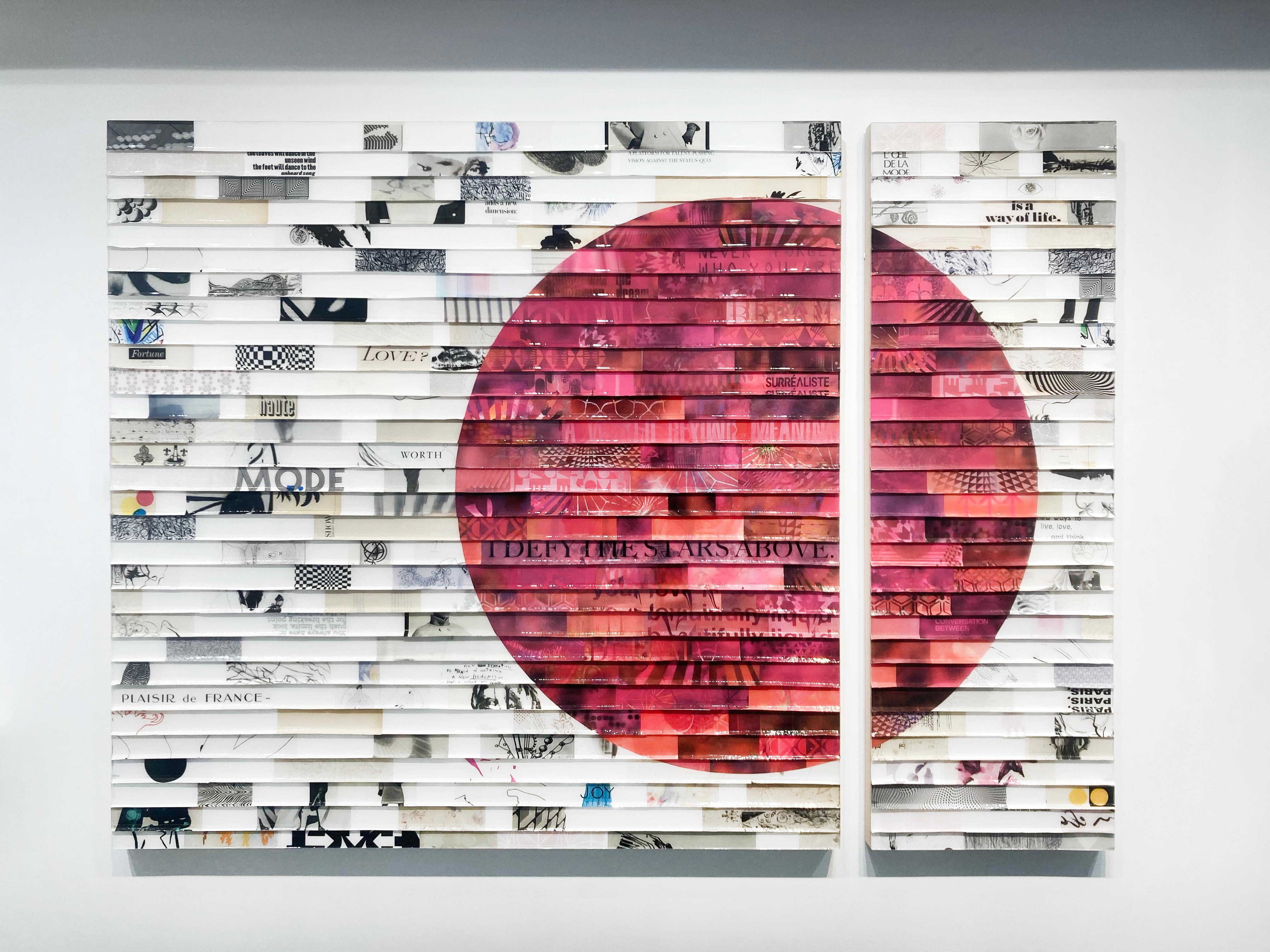 Citta Samtana Diptych (The Stars Above) - Contemporary Mixed Media Art by James Verbicky