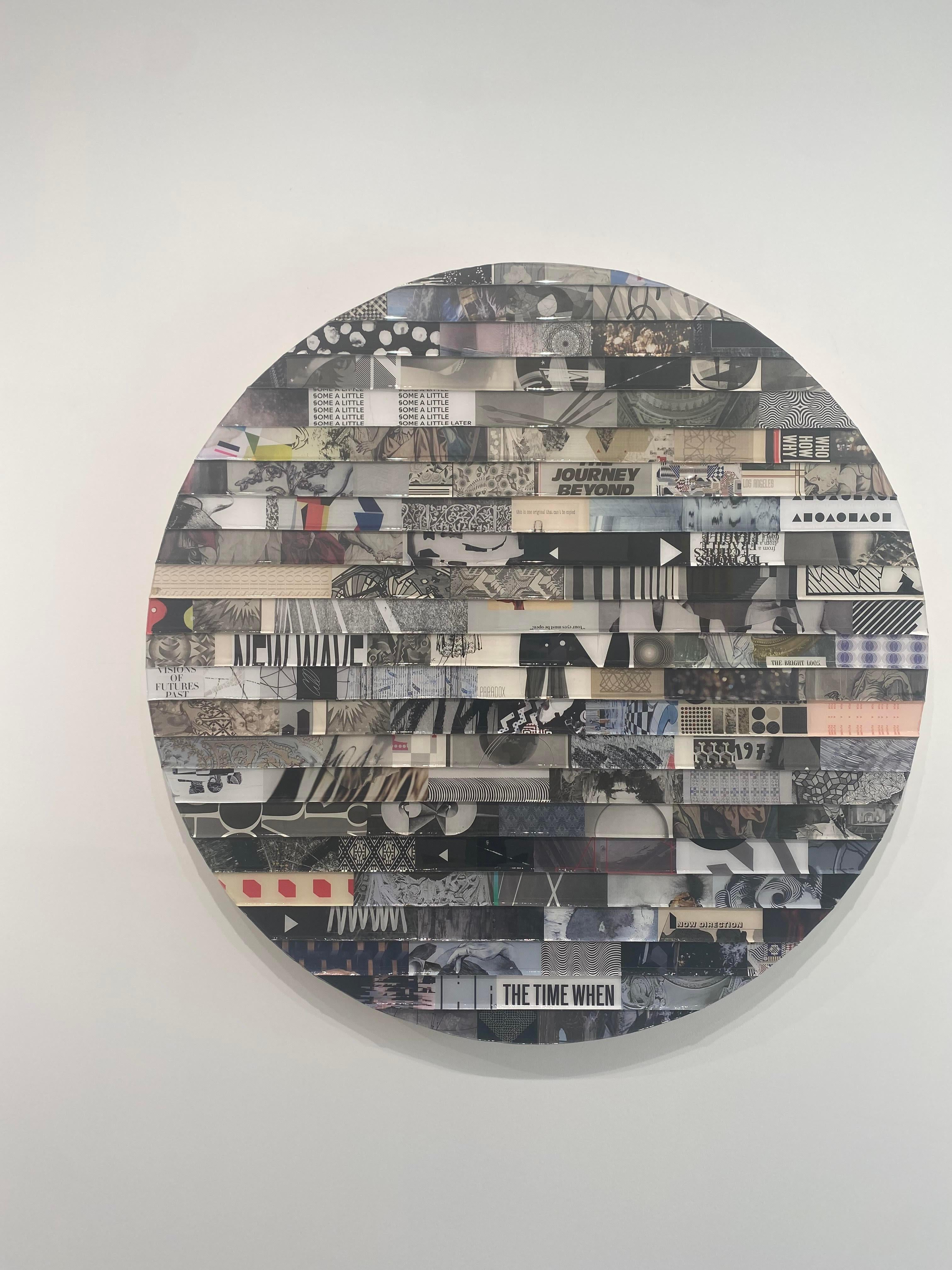 Mindstream 14 / Schwarz-Weiß Mixed Media-Collage / James Verbicky im Angebot 1
