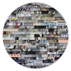 Mindstream 14 / Collage mixte noir et blanc / James Verbicky