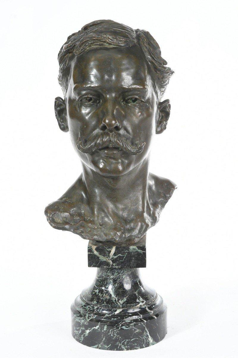 James Vibert Figurative Sculpture - Vibert James (1872-1942) “Man Bust”