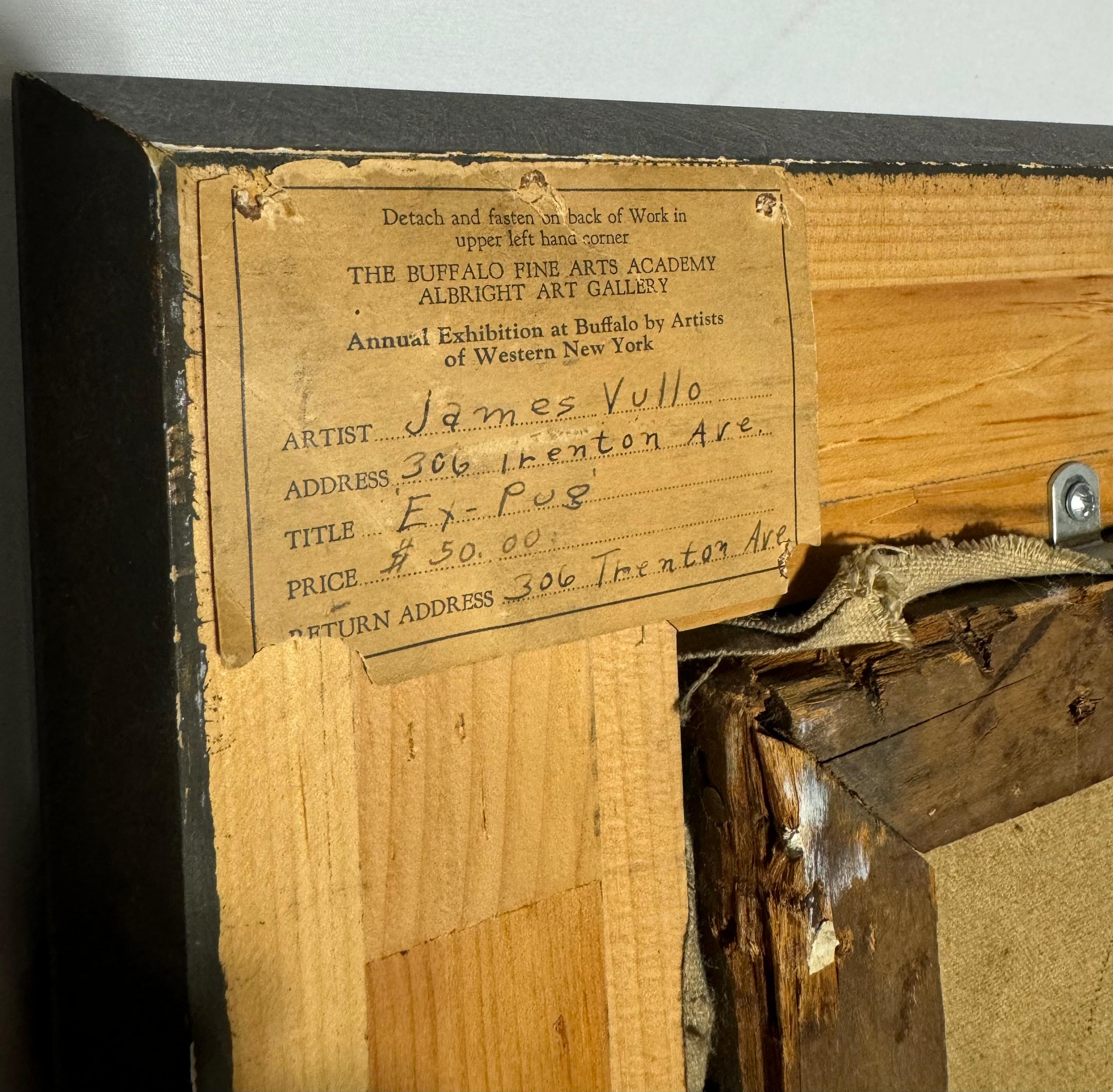 James Vullo  Öl auf Leinwand .. W.P.A. /ASHCAN Porträt eines Mannes 1930er Jahre (Volkskunst) im Angebot