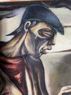 James Vullo W N Y Artiste, peinture à l'huile sur toile,  Ashcan School, Portrait