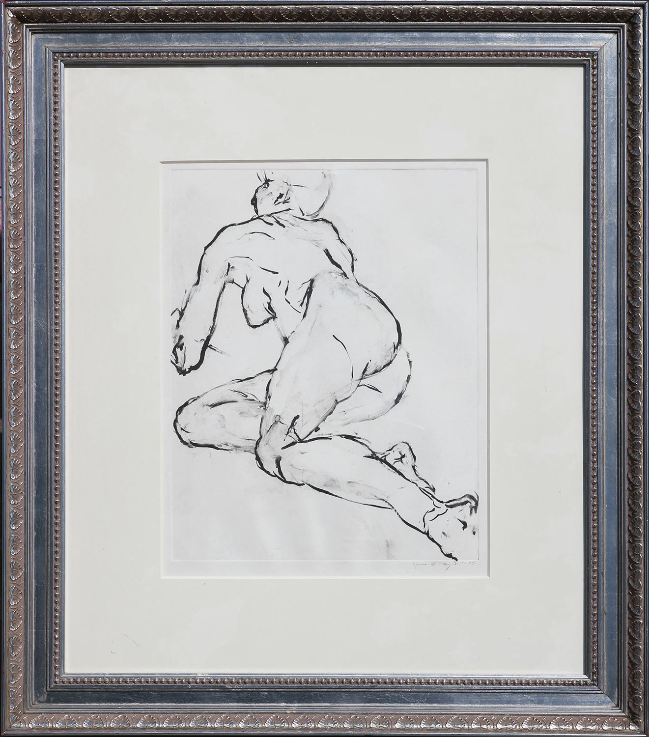 James W. Byrd Nude Print –  Abstrakter weiblicher Aktdruck in Schwarz und Weiß 