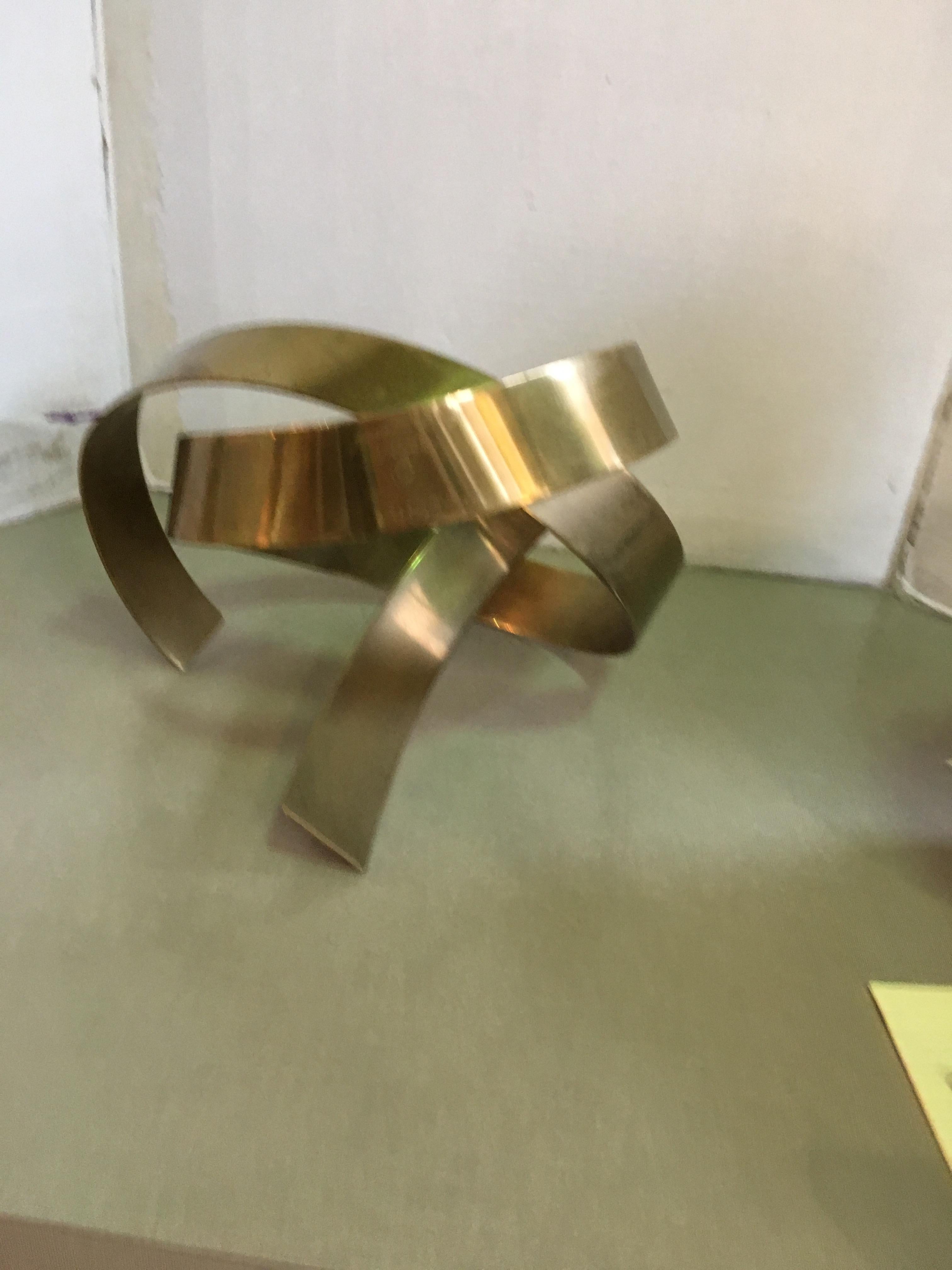 Late 20th Century James W. Uhrig Brass Abstract Sculpture