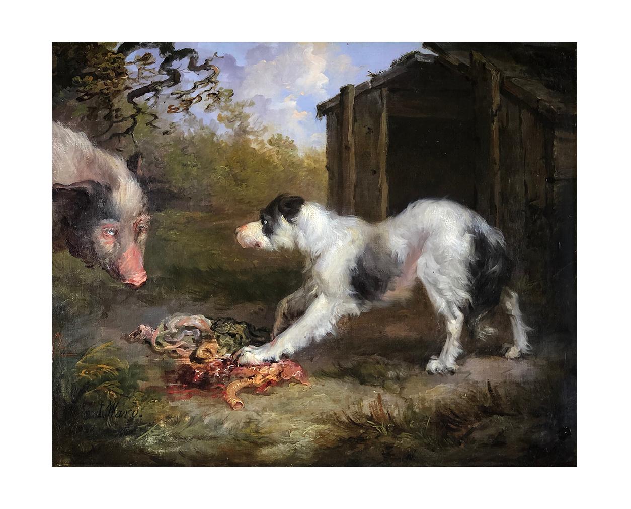 A Pair of 19th Century Animals Paintings, Oil Paint on Canvas, Old Master, Ward For Sale 2
