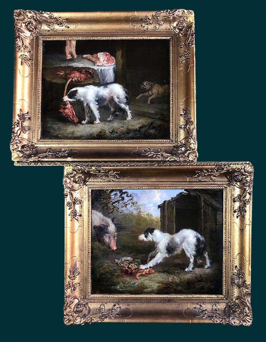 A Pair of 19th Century Animals Paintings, Oil Paint on Canvas, Old Master, Ward For Sale 4