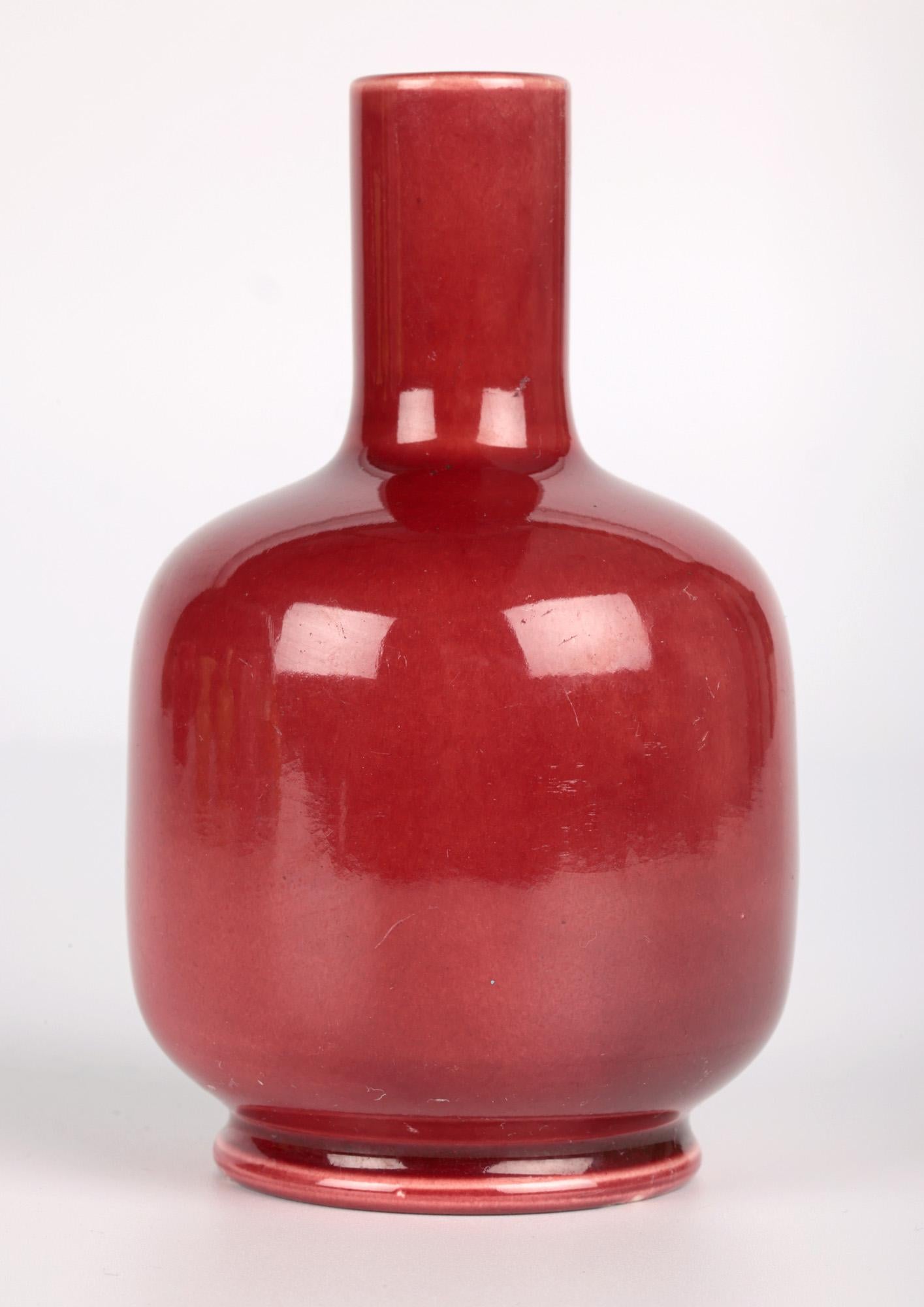 James Wardle Arts & Crafts Sang de Boeuf Glazed Bottle Vase 2