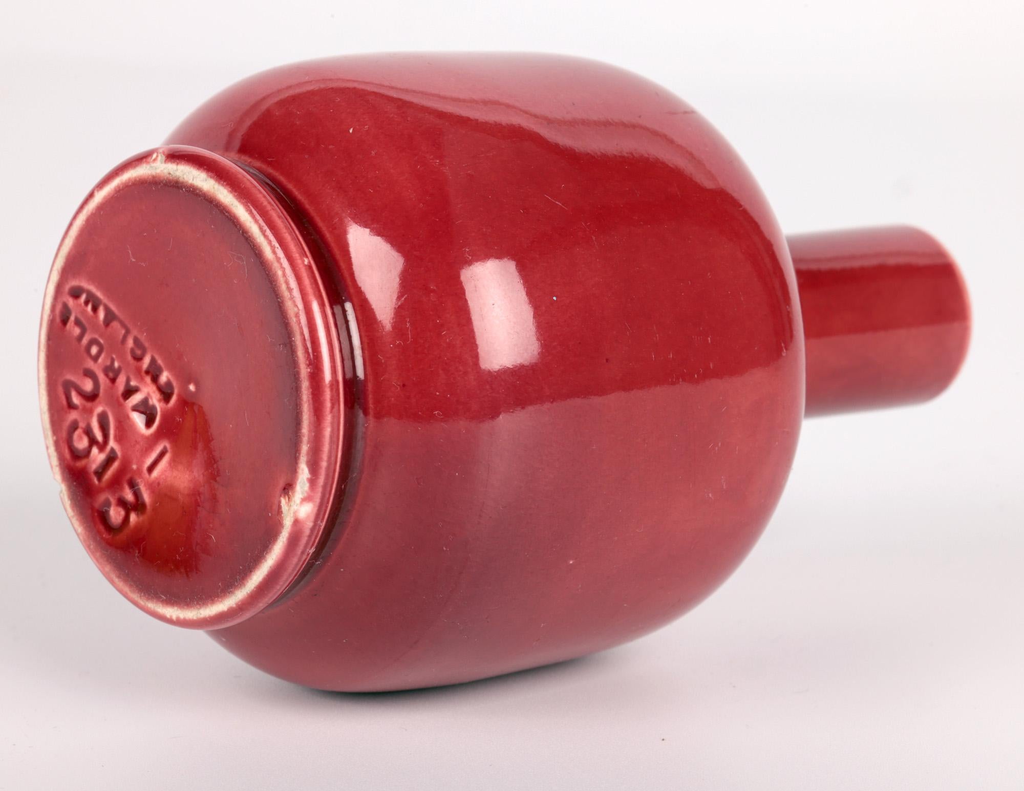 James Wardle Arts & Crafts Sang de Boeuf Glazed Bottle Vase 3