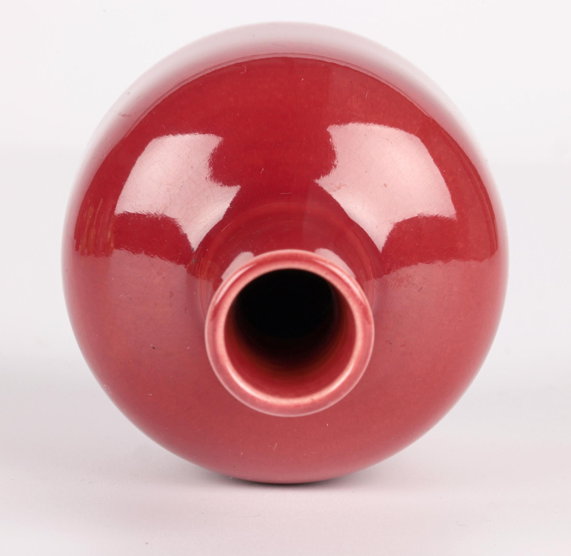 James Wardle Arts & Crafts Sang de Boeuf Glazed Bottle Vase 4