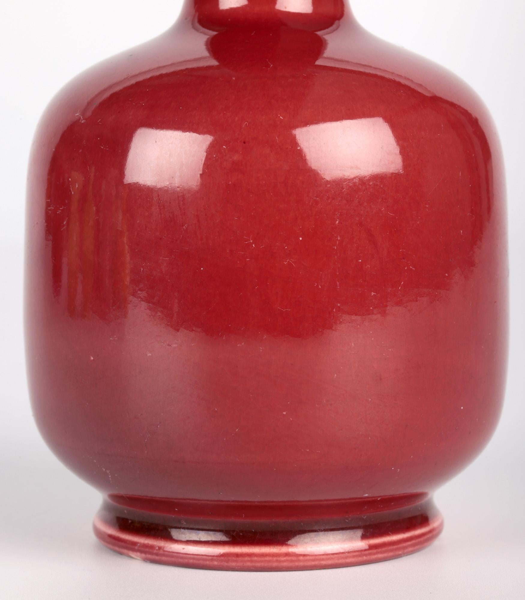 Arts and Crafts James Wardle Arts & Crafts Sang de Boeuf Glazed Bottle Vase
