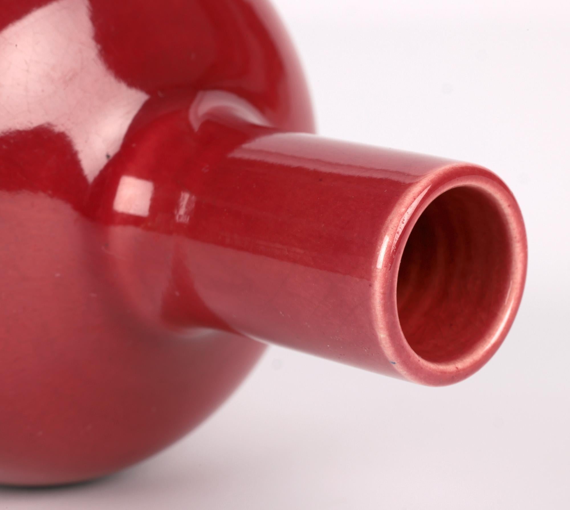 Ceramic James Wardle Arts & Crafts Sang de Boeuf Glazed Bottle Vase