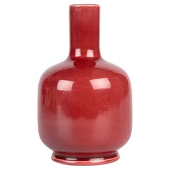 Antique James Wardle Arts & Crafts Sang de Boeuf Glazed Bottle Vase