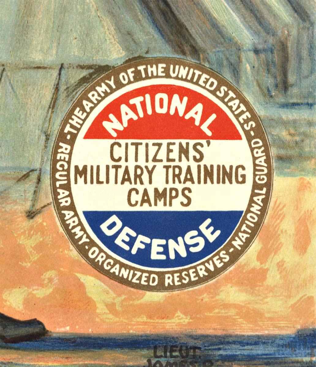 Original 'CMTC  Citizens' Military Training Camps' vintage poster - Print by James Warton