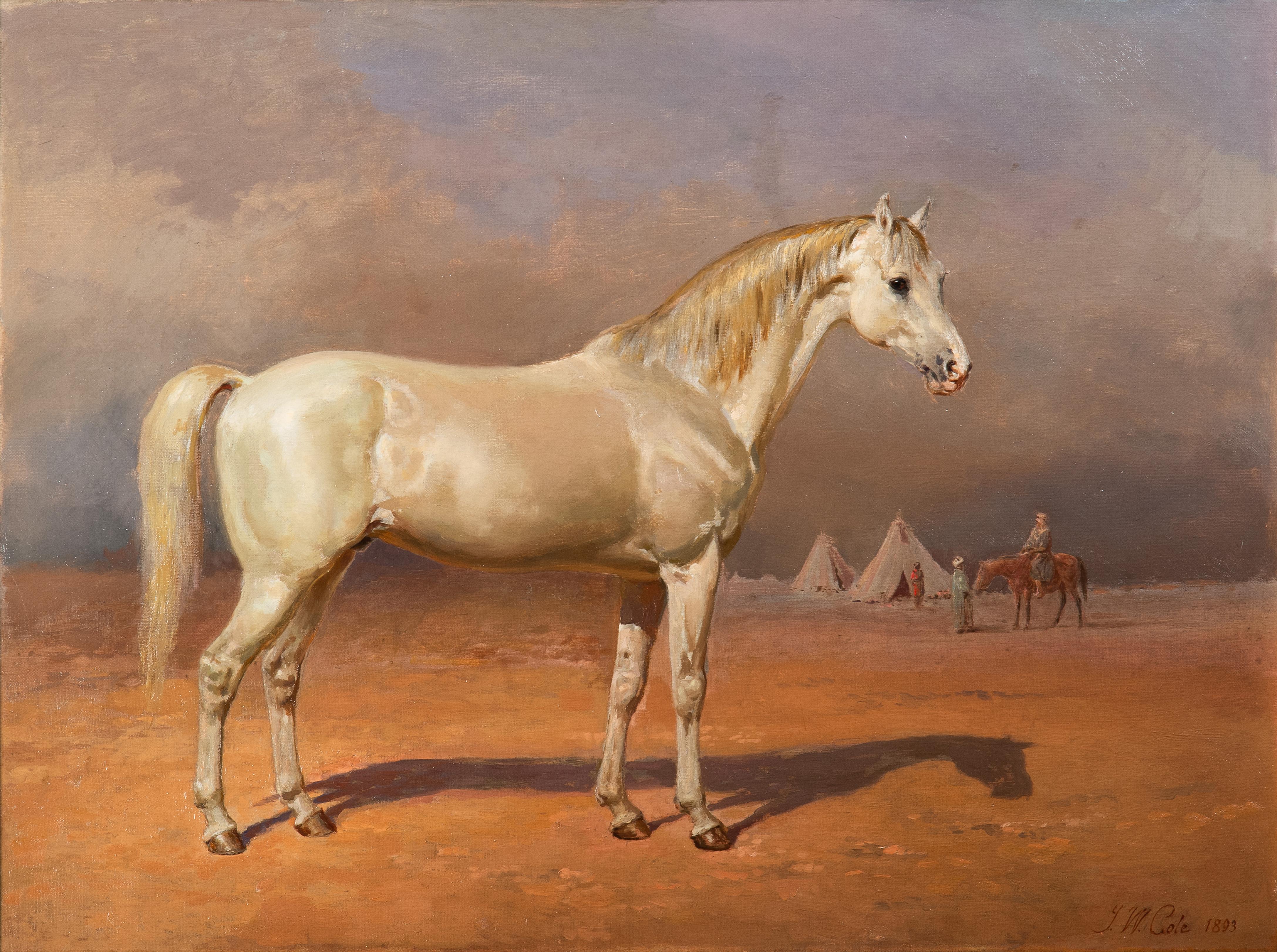 Der arabische Stallion „Kahalet“ – Painting von James William Cole