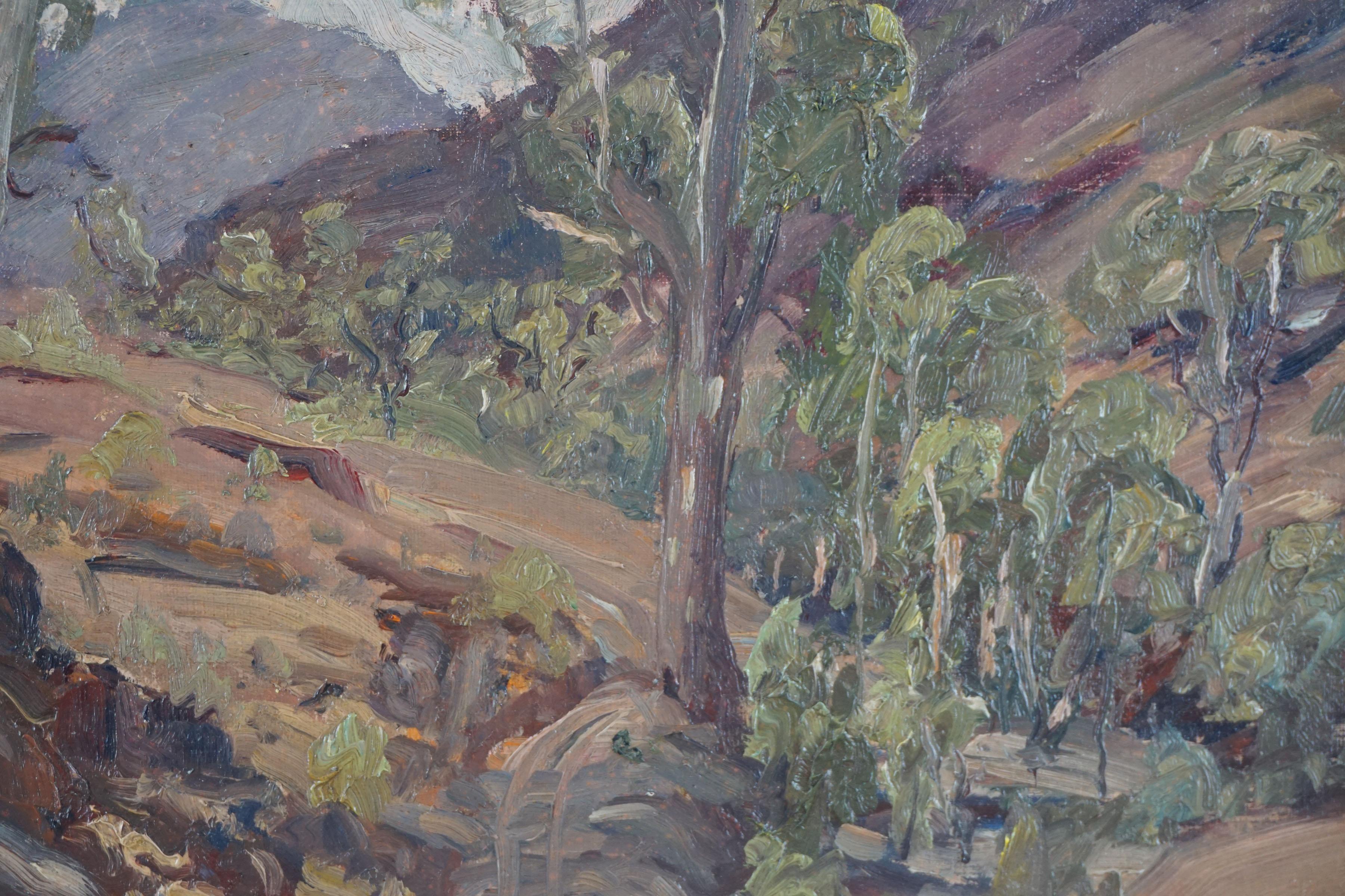  Mid Century Australian Landscape -- Melbourne Hills - Painting by James Wilmot