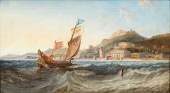 James Wilson Carmichael (1800–1868) A Trireme at the Harbor of an Acropolis