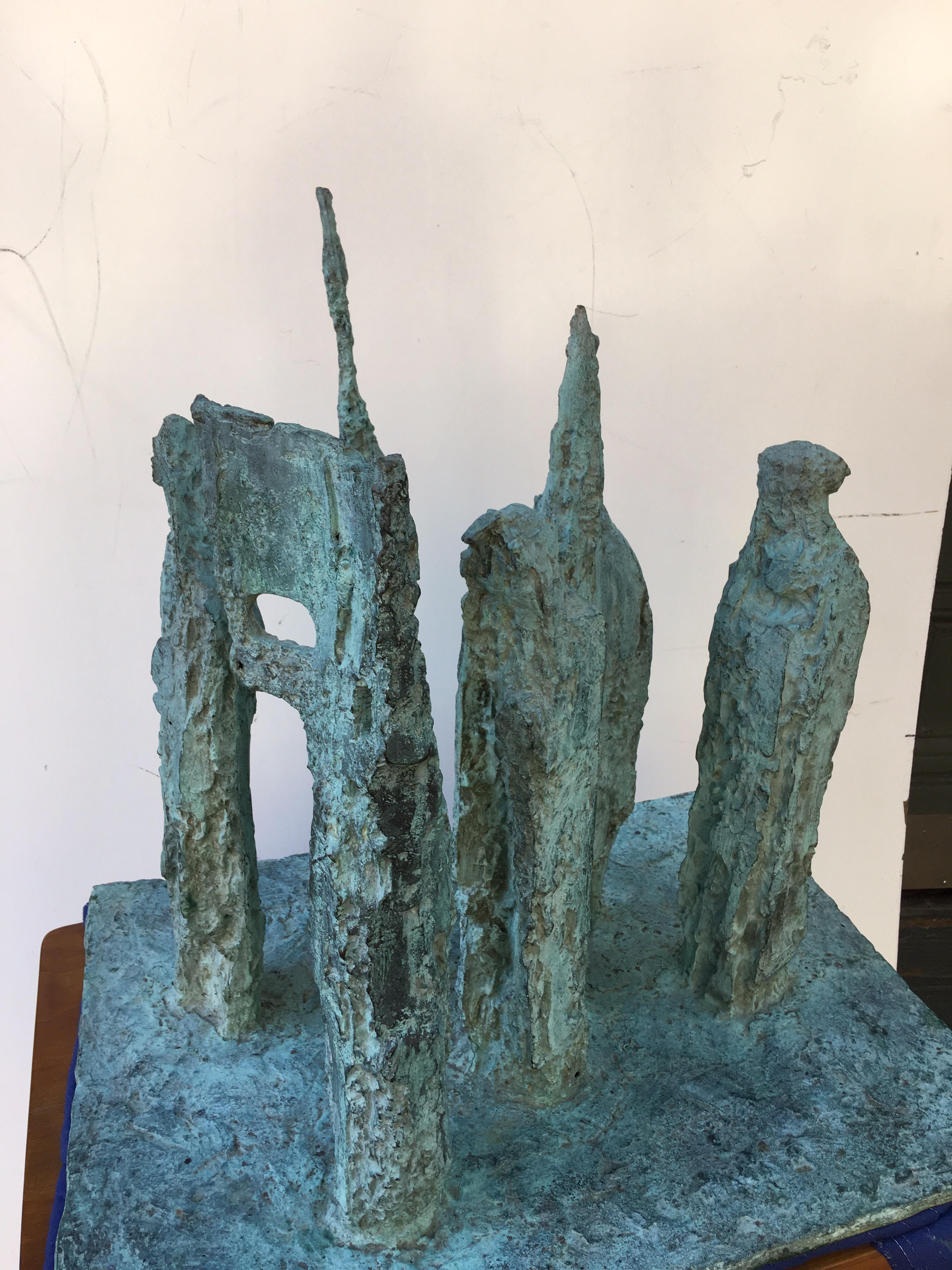 Mid-Century Modern James Wines Bronze Sculpture