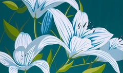 Greene Pop Art Floral Horizontal in Acrylic on Panel_Lillies by James Wolanin