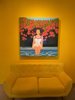 Retro Pop Portrait of Women in Acrylic on Panel_Ciao Bella by James Wolanin