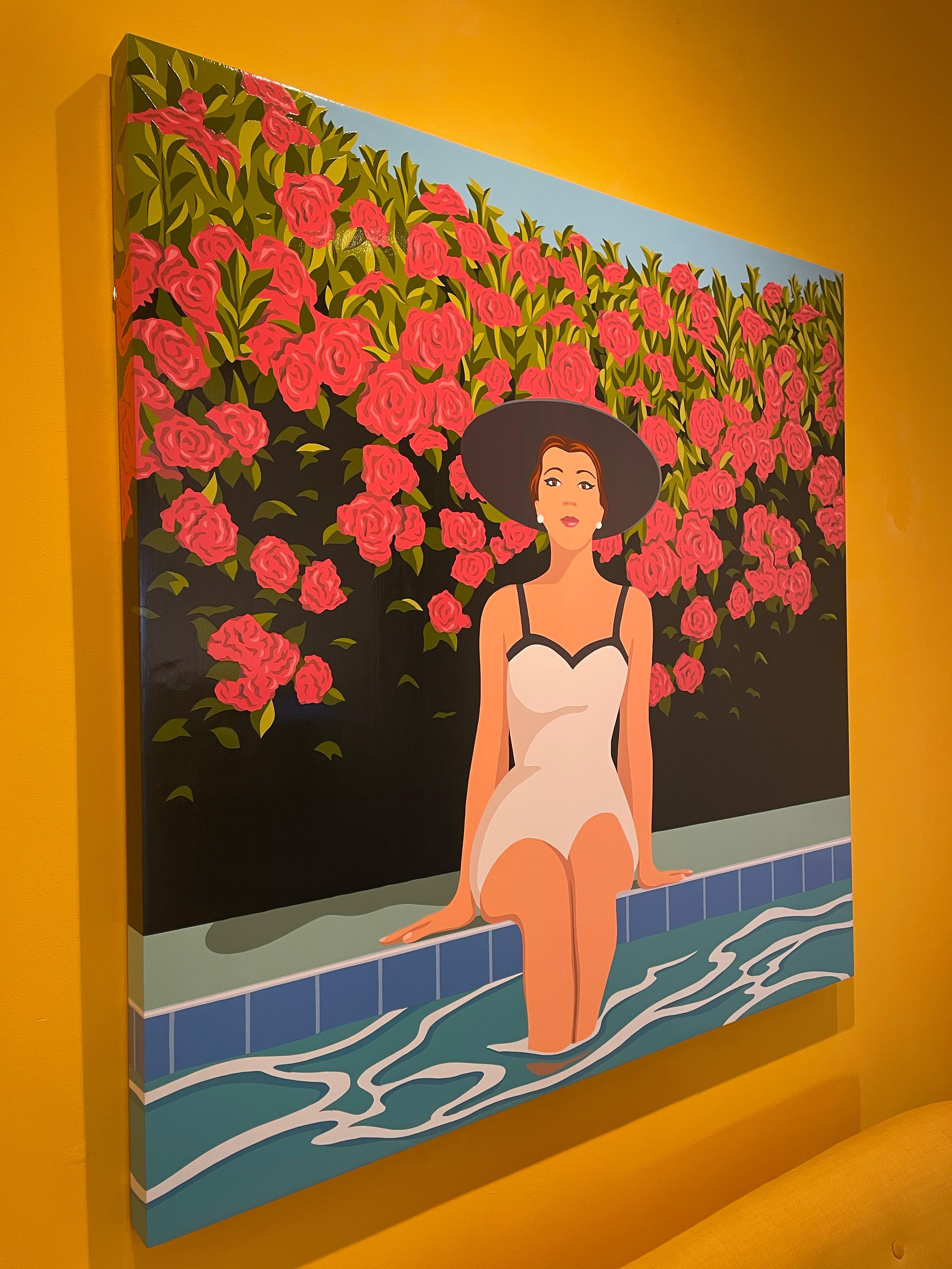 Retro Pop-Porträt von Frauen in Acryl auf Täfelung_Ciao Bella von James Wolanin im Angebot 2