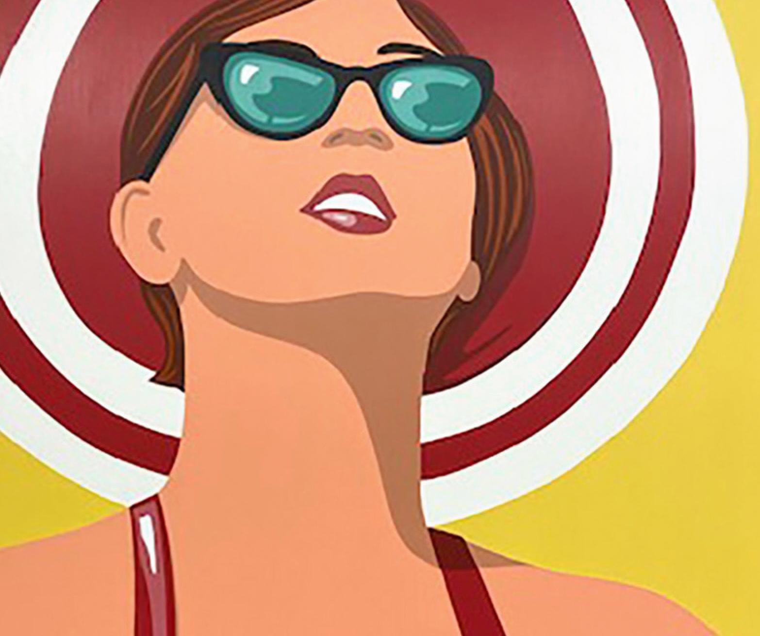 Retro Pop Portrait of Women in Acrylic on Panel_Imagine by James Wolanin For Sale 7