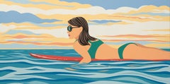 Chica surfista retro_Pop Art/Figurativo_James Wolanin, Atlantis