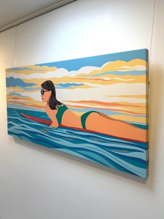 Chica surfista retro_Pop Art/Figurativo_James Wolanin, Atlantis