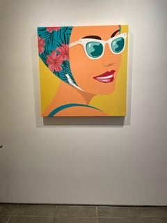 Retro_Pop_Female Portrait/Figurative_Acrylic_James Wolanin, Summer Love