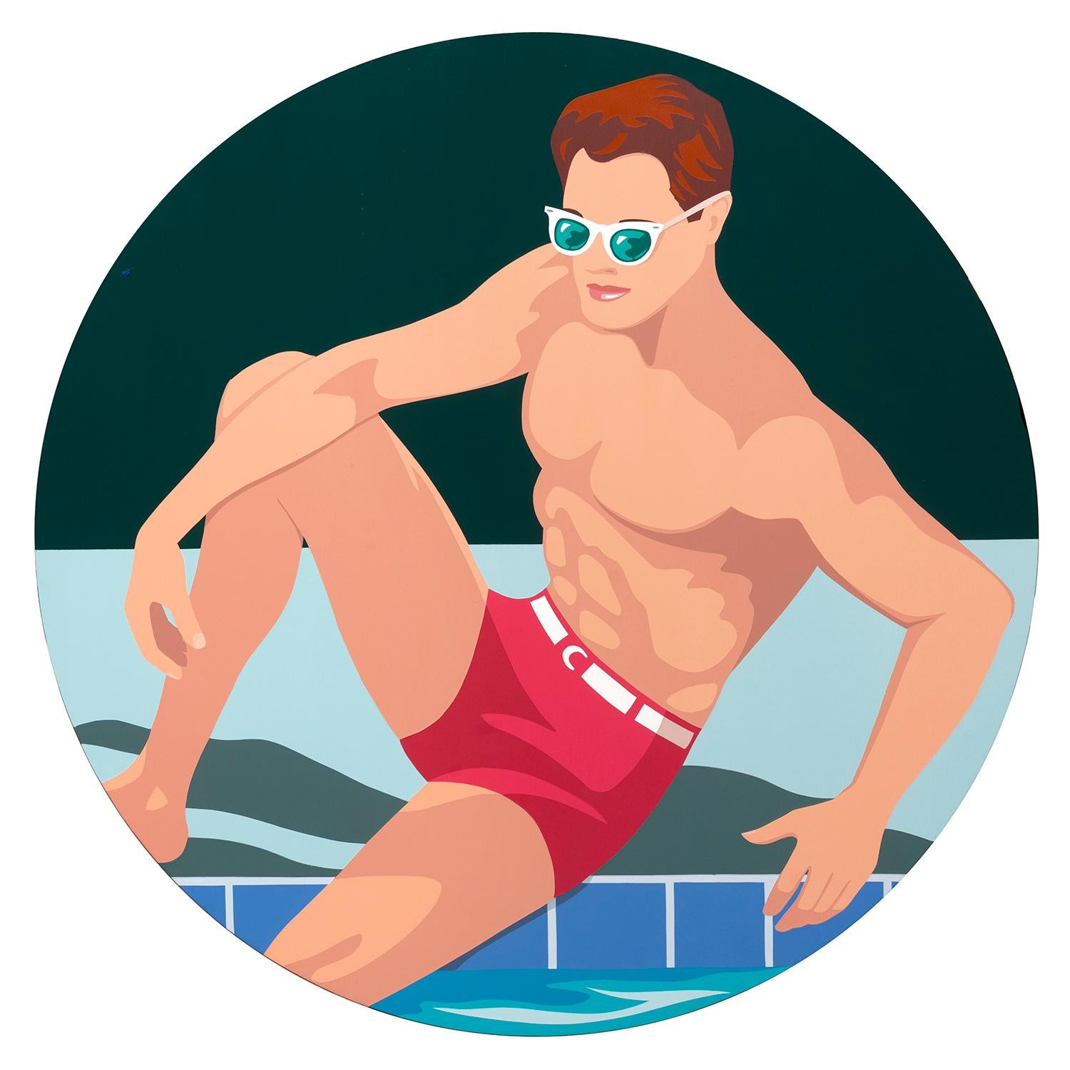 The Look_James Wolanin_Acryl/Gloss Varnish/ Round Panel_Swimmer