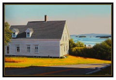 James Wolford Oil Painting On Canvas Large New England Landscape Signed Artwork