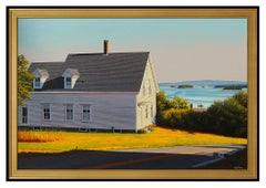 James Wolford Oil Painting On Canvas Large New England Landscape Signed Artwork