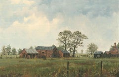 James Wright (1885-1947) - vers 1940 Huile, bâtiments agricoles