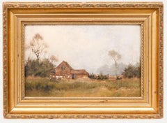 James Wright (b.1935) - Framed 20th Century Oil, Cattle by the Cowshed