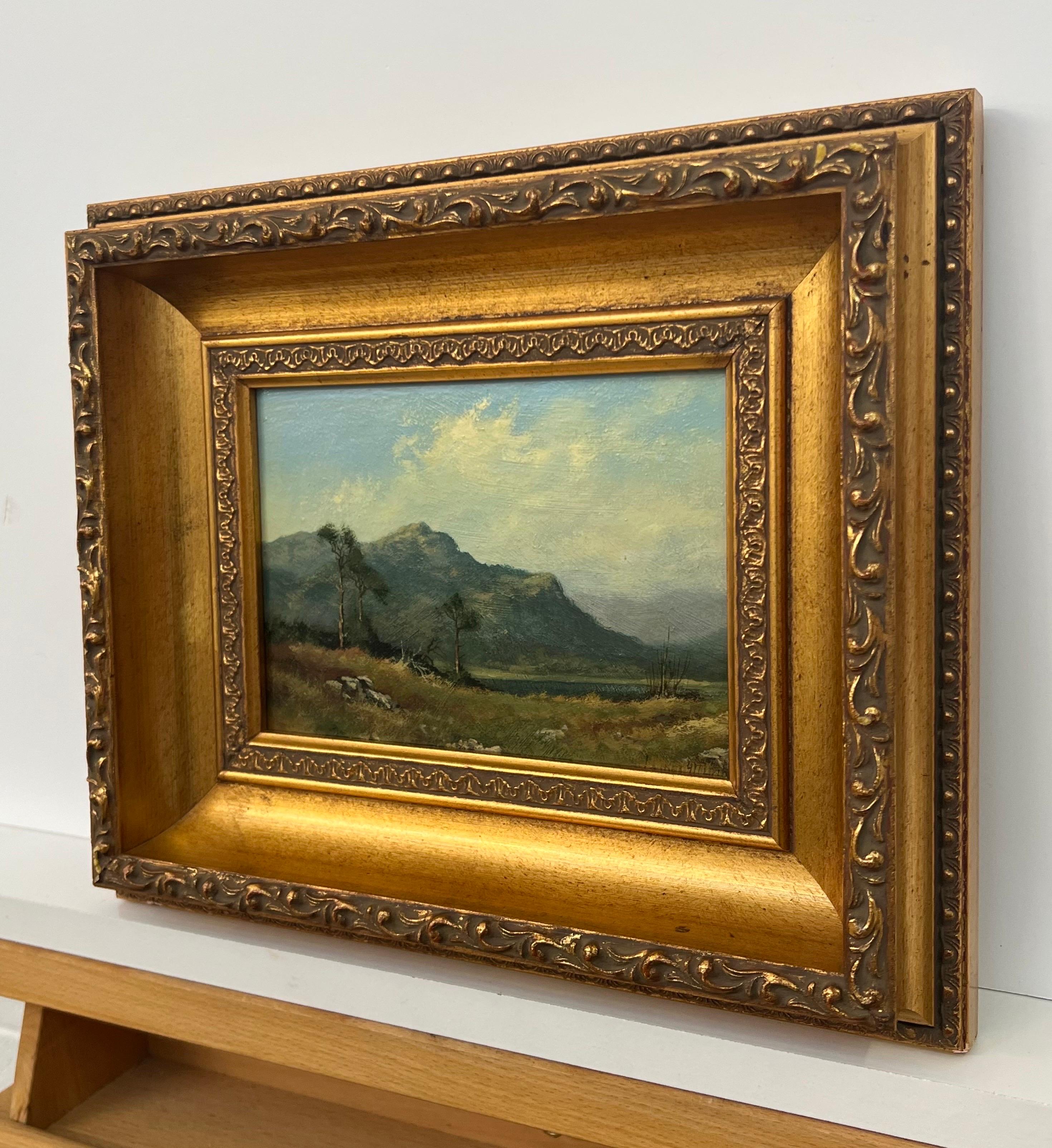 Painting of a Mountain in Lake District England by 20th Century British Artist For Sale 2